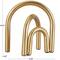 8" Gold Metal Geometric Overlapping Arch Sculpture